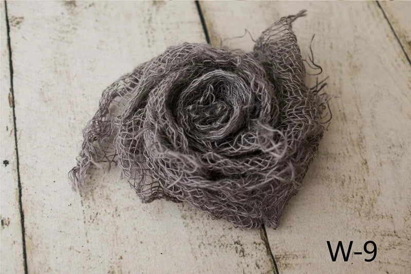 Newborn Photography Props Handmade Twine Net Folding Linen Blanket Mat Background Photo Decoration Studio Shooting Accessories