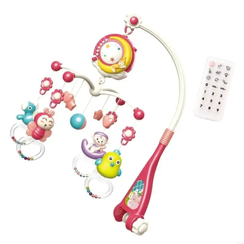 Hanging Rotating Rattles Music Box Musical Crib Mobile for Boy Girl 0-24 Month