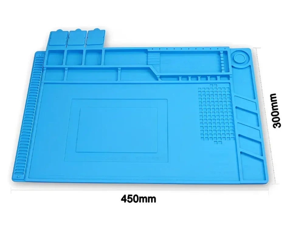 Durable ESD Silicon Soldering Mat Heat-Resistant Work Pad for Hot Air Gun Soldering Iron Station Repair Thermal Insulation Pad