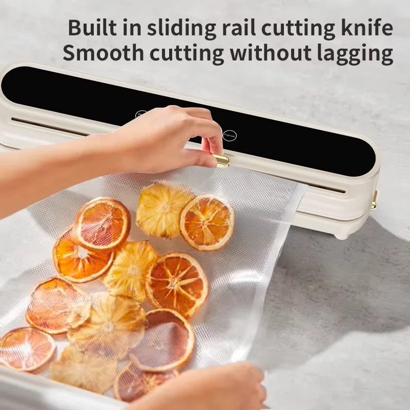 Electric Vacuum Sealer Food Storage Seal Touch Button Dry/Wet Built-in Cutter Kitchen Food Sealing Vacuum packaging machine