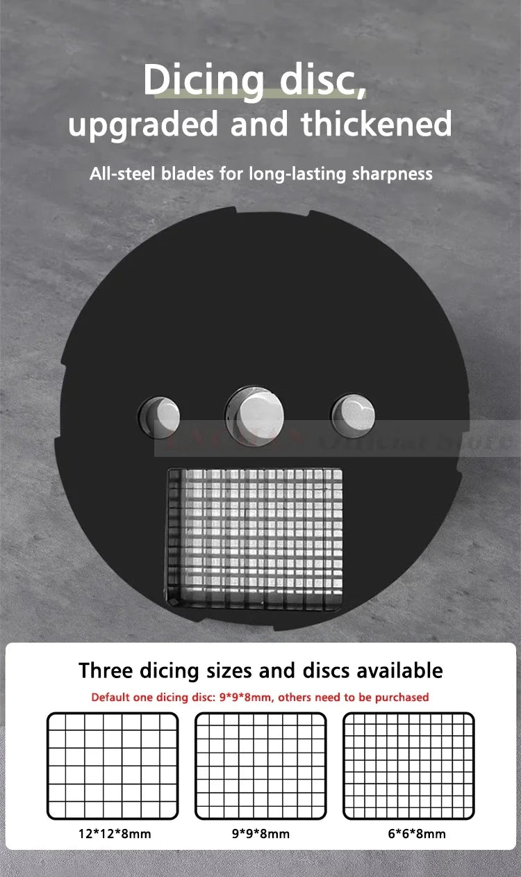HomeWise K8600 Vegetable Cutter Blade Accessories for Electric Vegetable Cube Cutting Machine Fruit Slicer Cutting Strip Dice