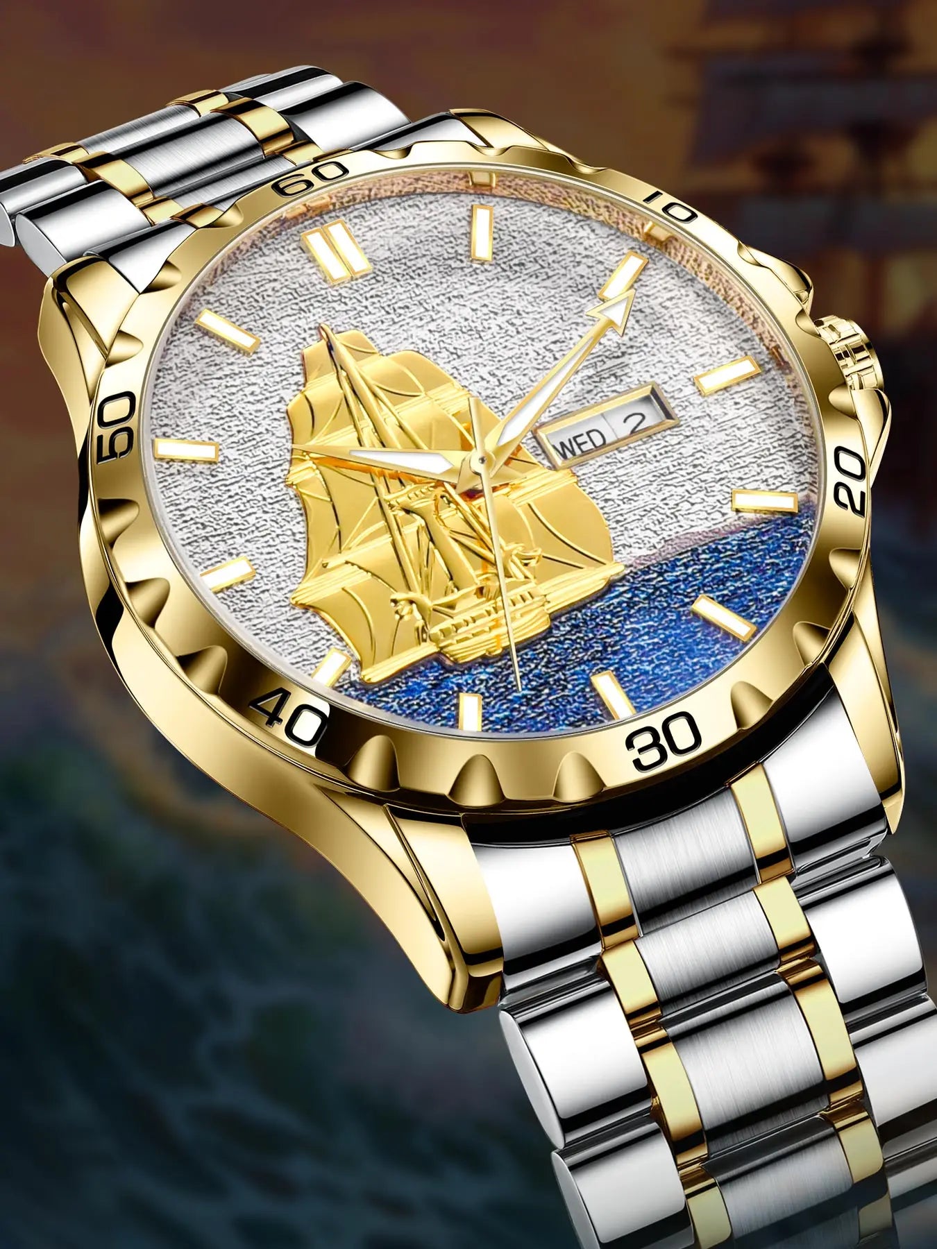 Glenaw Sailing Series Top Brand Luxury Men's Watch Fashion Business Fully Automatic Mechanical Waterproof Watch