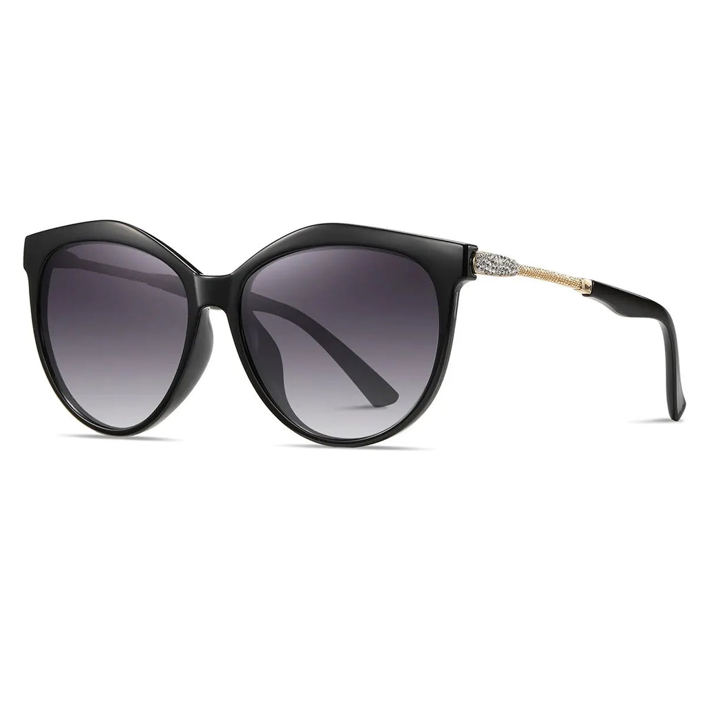 BARCUR Polarized Cat Eye Sunglasses Women Gradient Round Sun Glasses for Women Oculos Lunette De Soleil Femme