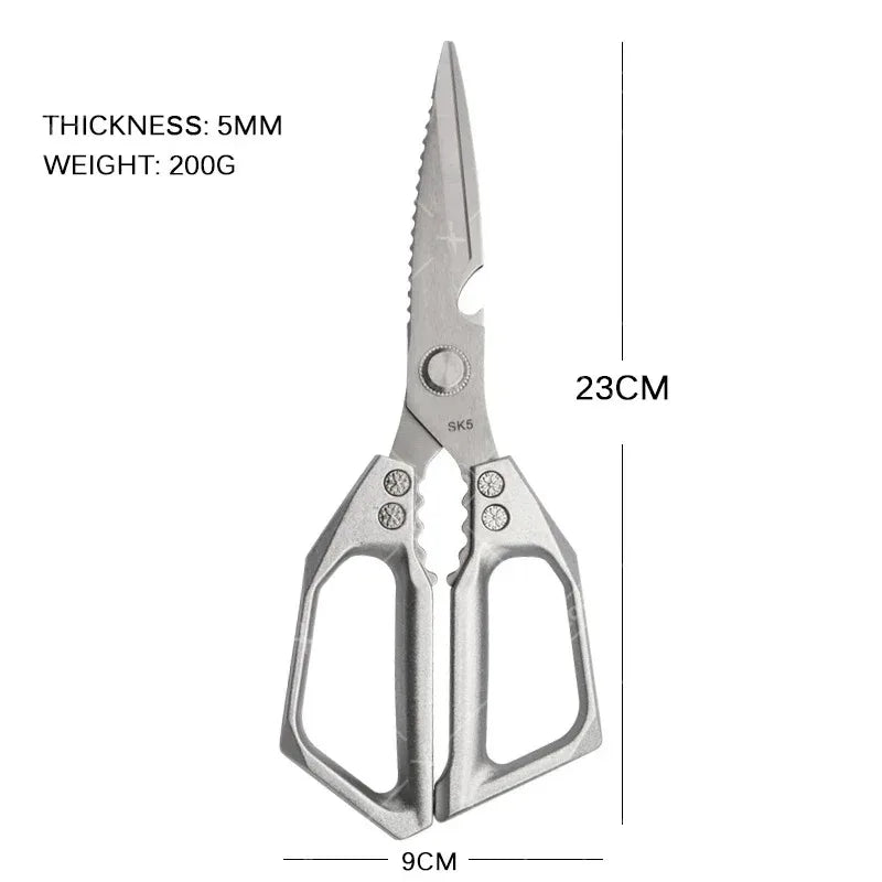 WXCOO Japanese Household Chicken Bone Scissor SK5 Stainless Steel Multi-Purpose Shears Specialized Heavy-Duty Kitchen Scissors