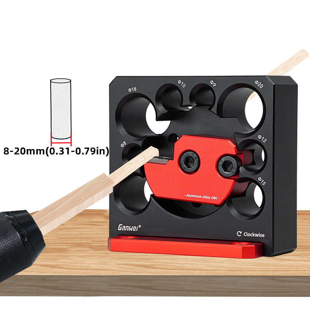 8 Holes Dowel Maker Jig Kit w/ Carbide Blades -Metric and Inch Woodworking Electric Drill Milling Dowel Round Rod Auxiliary Tool