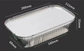 100 Pieces of Barbecue Tin Foil Special Packaging Box Aluminum Foil Lunch Box Home Takeaway Air Fryer Disposable Tin Foil Bowl