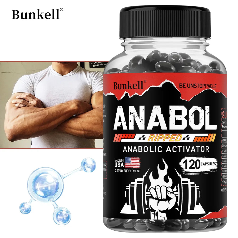 Men’s Muscle Builder Capsules - Lean Muscle Growth, Strength, Endurance & Recovery, Anabolic Activator, 30/60/120 Capsules
