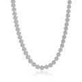 KNOBSPIN 7.5 - 12.81ct D VVS1 Moissanite Tennis Necklaces for Women GRA Certified 925 Sterling Silver Plated 18k Flower Necklace
