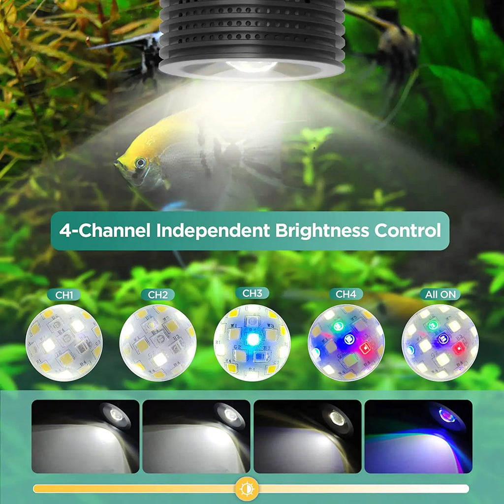 Lominie Asta 20 Freshwater 18W RGBW+UV Full Spectrum Nano LED Aquarium Light for Refugium Planted Fish Tank