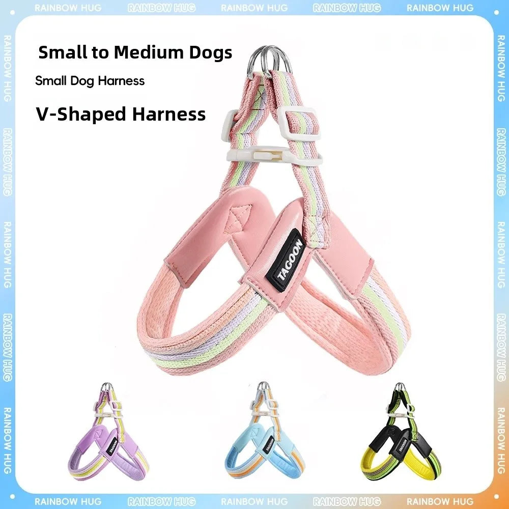 Hakimi Leash Dog Walking Harness Breathable Lightweight No Pulling Neck Collar for Small to Medium Dogs like Shiba Inu And Corgi