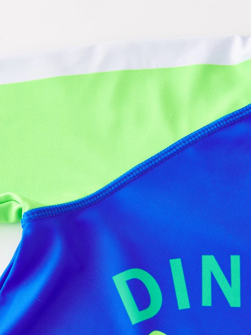 Children's Swimsuit Orange Long Sleeve Rash Guard Kids UPF50 UV Protection Boy's Beach Clothes Shark Swimming Bathing Suit Kids