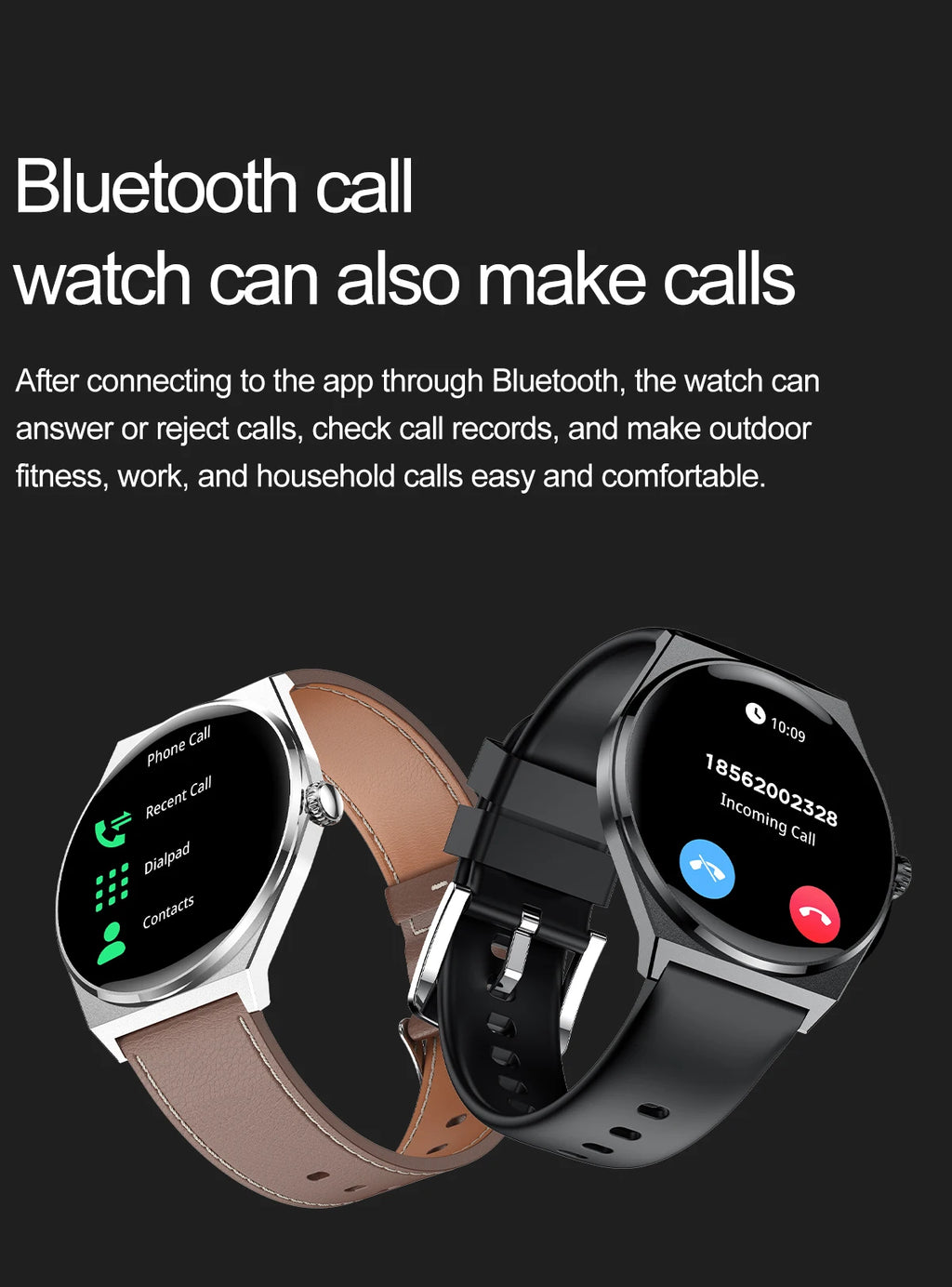 DAORKOW New Ultra thin Wireless Call SmartWatch Women Watches Men Sports Fitness Tracker Heart Rate Smartwatches For Android IOS