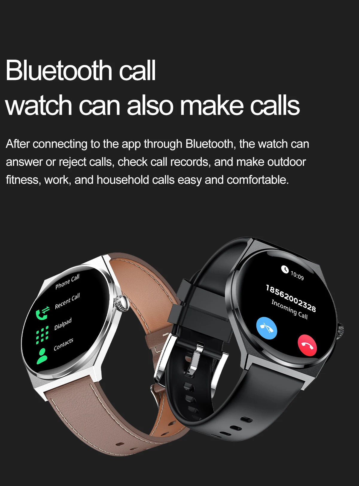 DAORKOW New Ultra thin Wireless Call SmartWatch Women Watches Men Sports Fitness Tracker Heart Rate Smartwatches For Android IOS