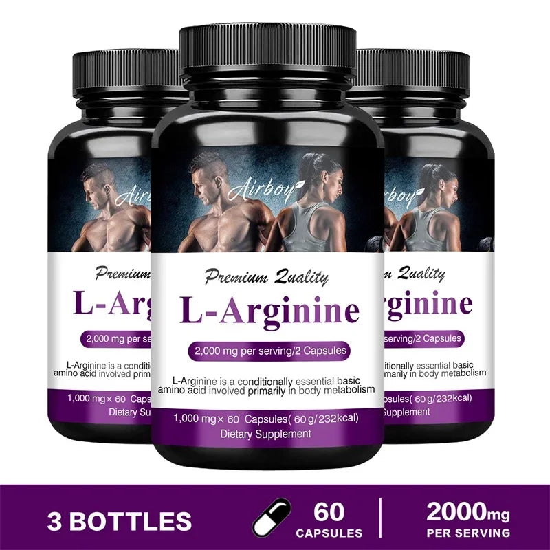 Men's L Arginine Capsules Supplement Endurance Performance for Workouts Muscle Growth Mercury for Adult