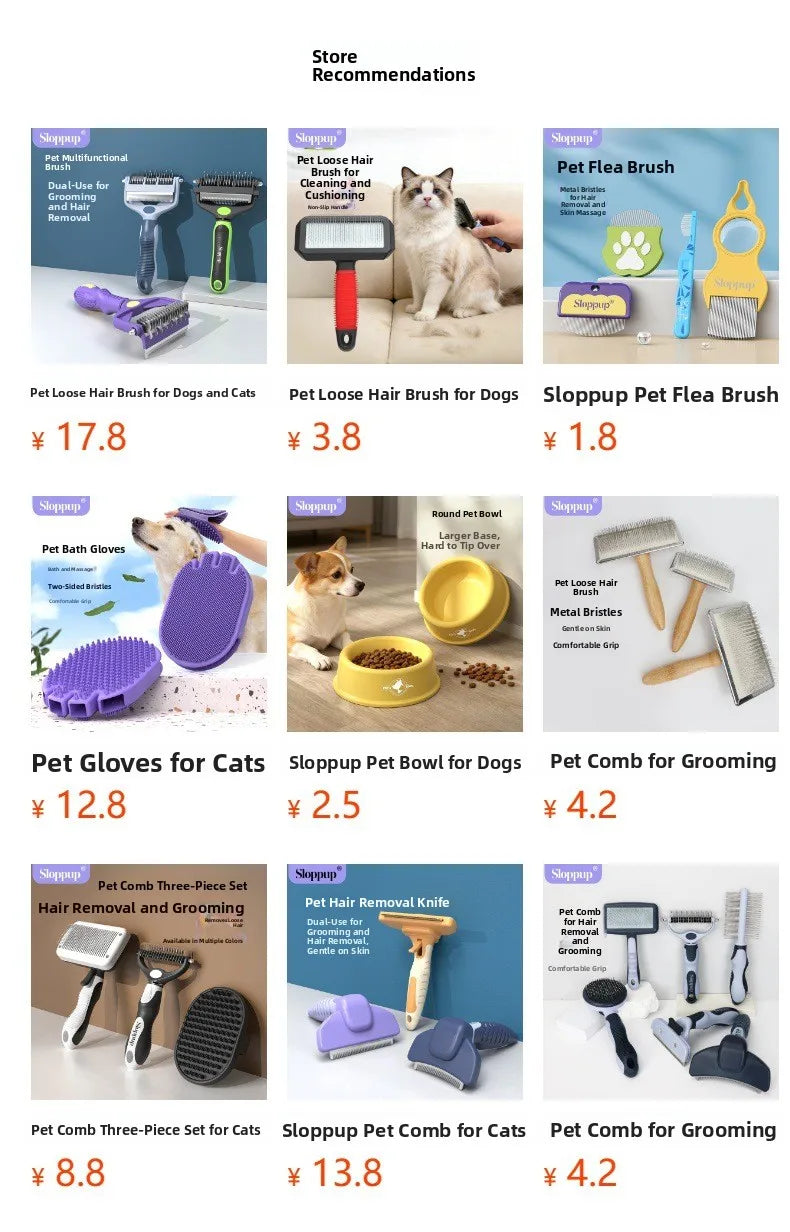 Pet Grooming Comb Dog And Cat Brush for Beauty And Thickening Hair Plastic Pet Supplies Universal for All Pets