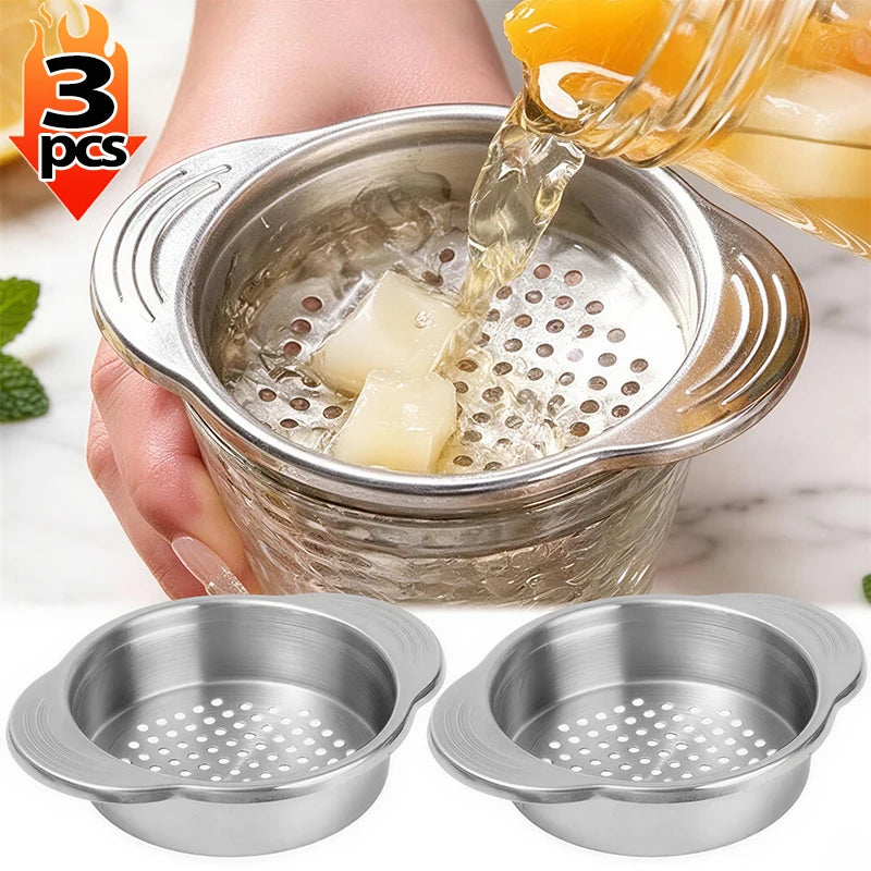 Can Strainer Stainless Steel Food Drainer Double Handle Compact Kitchen Gadget for Tuna Beans Vegetable Quick Drain Tool Durable