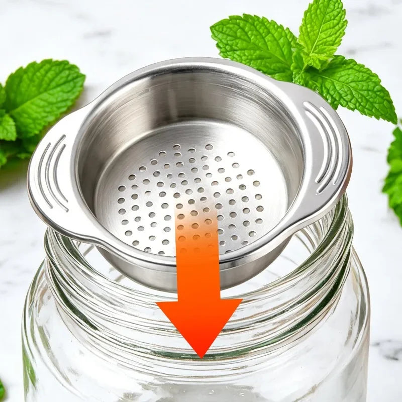 Can Strainer Stainless Steel Food Drainer Double Handle Compact Kitchen Gadget for Tuna Beans Vegetable Quick Drain Tool Durable
