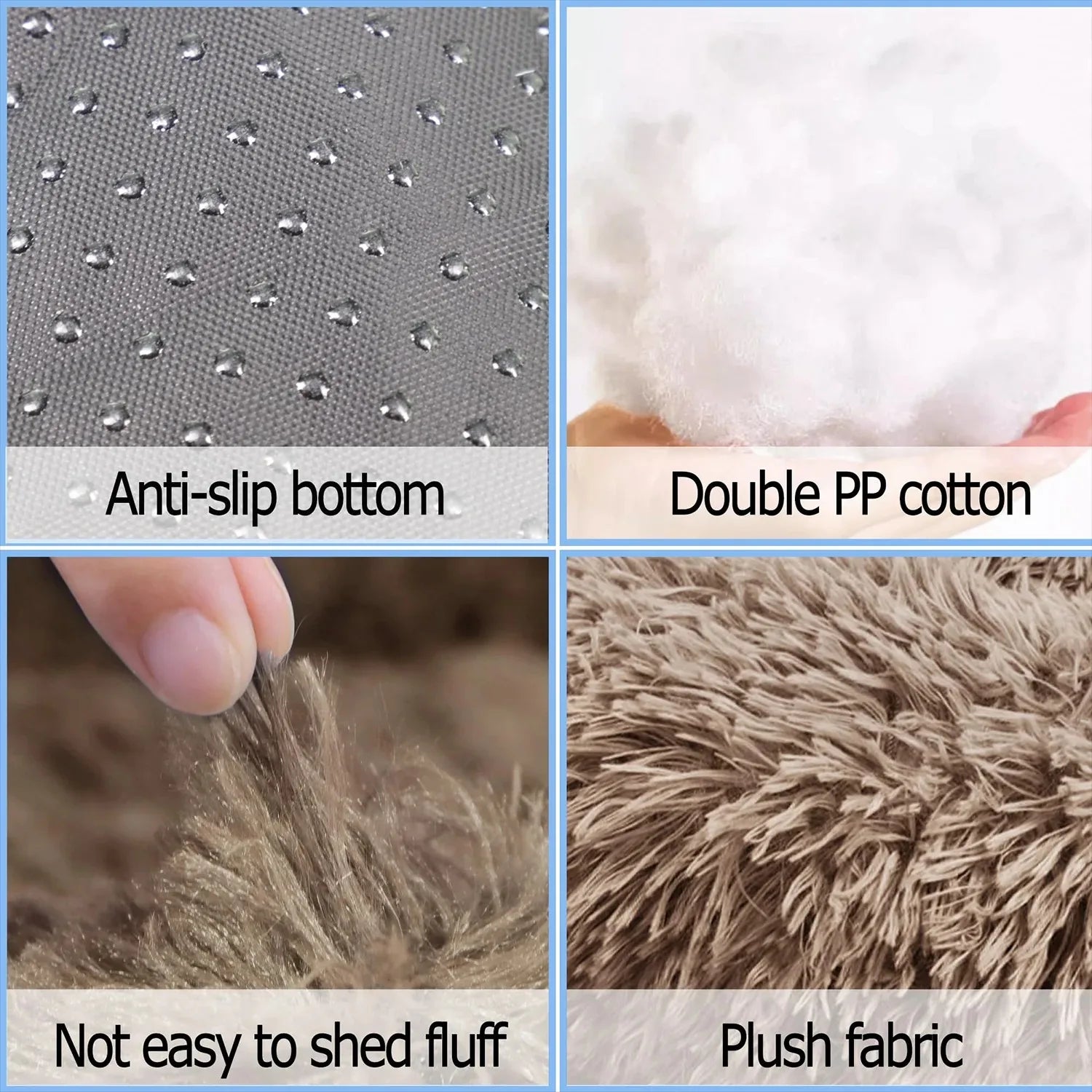 40-90cm Soft Large Cat Bed Round Warm Winter Plush Medium Dog Sofa Bed Full Filling Small Dog House Soft Cat Kennel Accessories