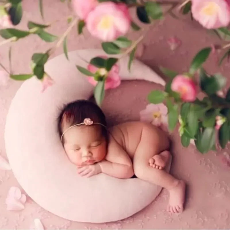 Baby Photography Props Newborn Posing Pillow Cute Baby Hat Colorful Beans Moon Stars Photo Shooting Set For Infant Newborn Gift