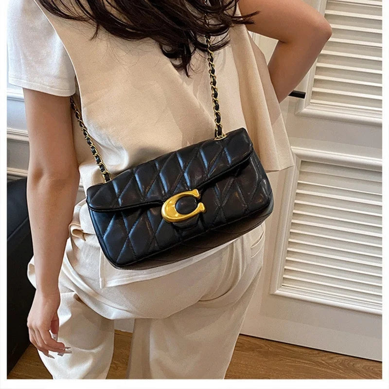 Advanced Chain Diamond Grid Bag, High-quality Women's Small Bag, Small Fragrant Style Crossbody Bag, New Bag, Shoulder Bag