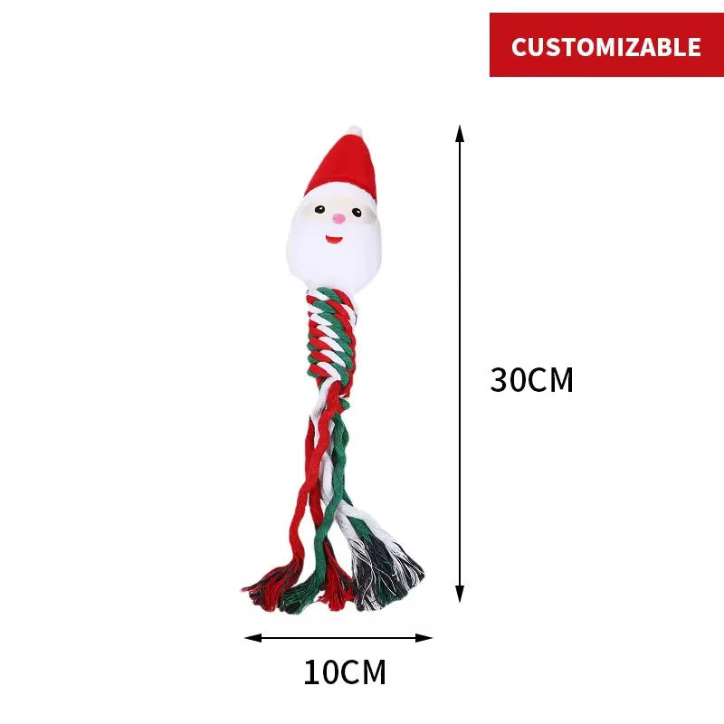 Cotton Double Knot Dog Rope Toy Chew Toy Teething Stick For Puppy Small Medium Dogs Interactive Self Entertaining Pet Play Toy