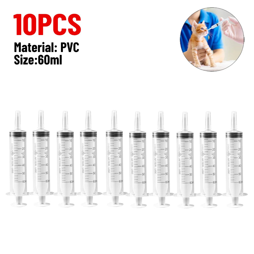 20/60/100ml Plastic Reusable Syringe For Measuring Nutrient Sterile Hydroponic Measure Perfume Rinse Disposable Sampler Injector