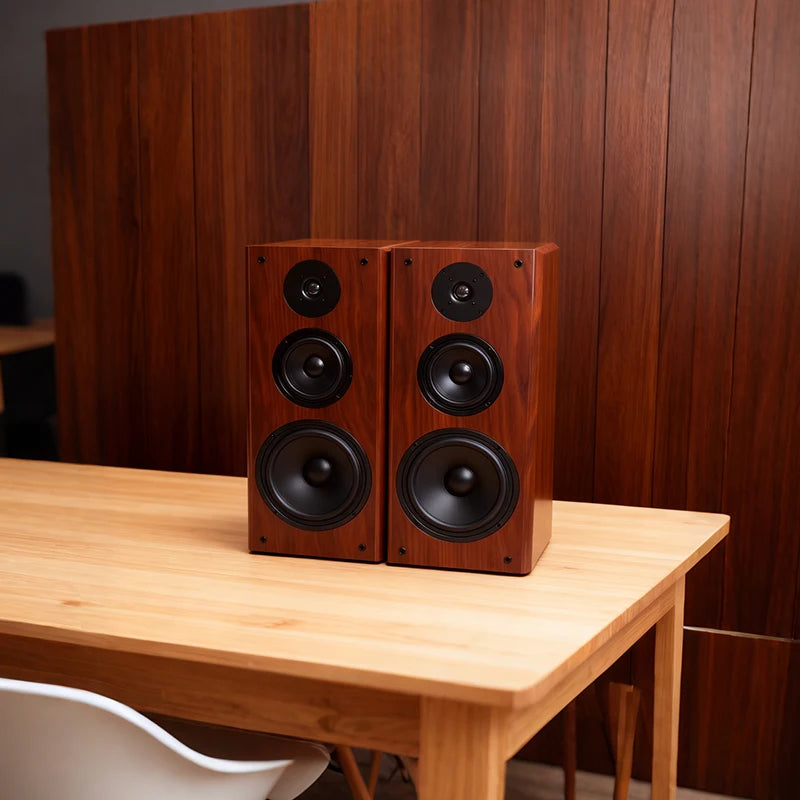 130W-300W Bookshelf Speaker 8 Inch Three-Way Passive Sound Box 8ohm Wooden Loud Speakers HiFi Front Audio For Home Theater DJ