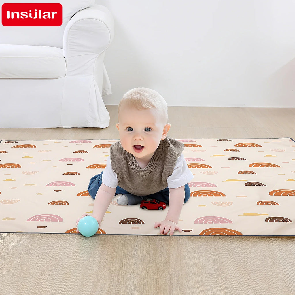 Insular Kids Educational Mattress Foldable Baby Play Mat Non-slip Durable Child Carpet Nursery Climbing Pad Waterproof 0-3Y