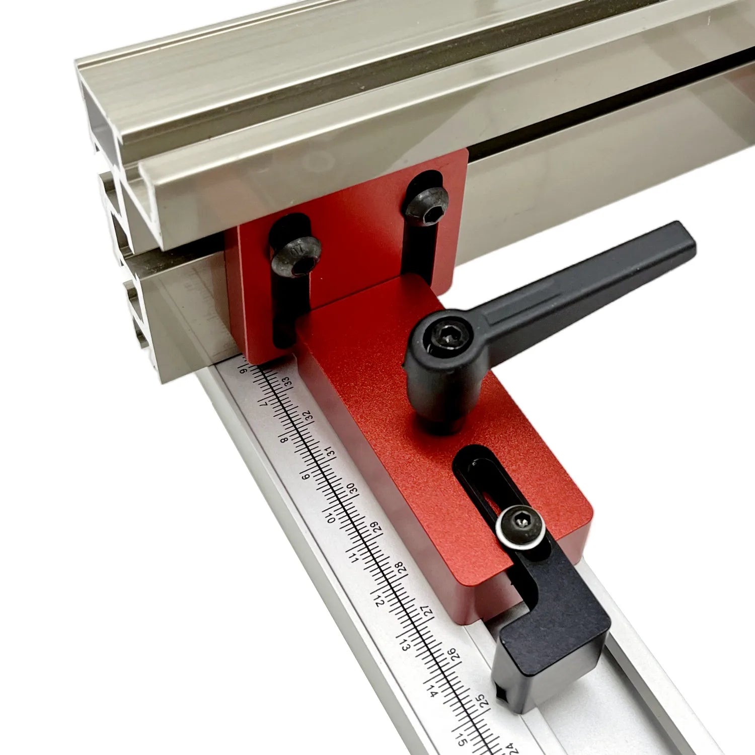 Miter Track Stop T-Slot T-Tracks Stop Chute Locator Aluminium Alloy Backing Connector for Woodworking Guide Rail Table Saw DIY