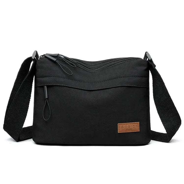 Large Capacity Nylon Bag Women's Casual Style Crossbody Shoulder Bag Portable Fashionable Single Strap Small Square Bag
