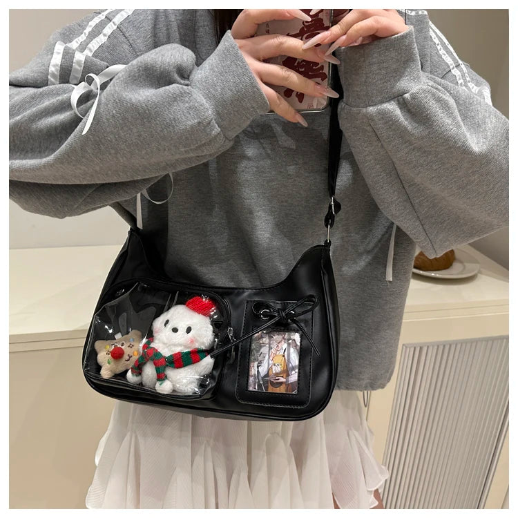 Design Sensation Single Shoulder Slant Crossbody Bag Basic Model Grain Bag Pain Bag for Girls Soft Synthetic Leather Sq...