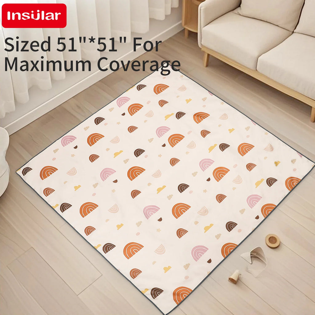 Insular Kids Educational Mattress Foldable Baby Play Mat Non-slip Durable Child Carpet Nursery Climbing Pad Waterproof 0-3Y
