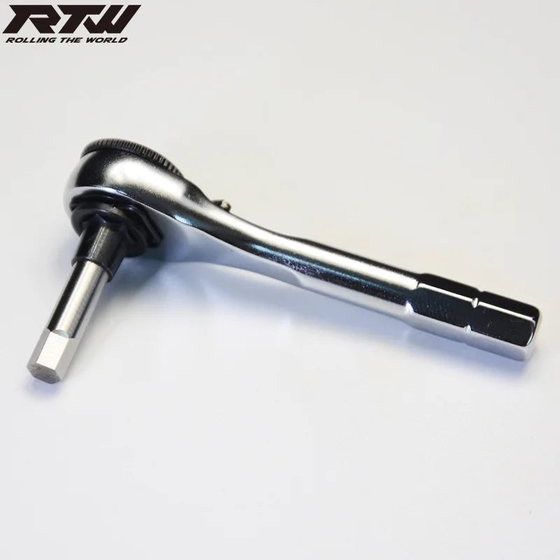 1/4 Inch 6.35mm Ratchet Wrench Quick Release Hex Socket Torque Screwdriver EDC Compact Hand Tool Kit for Car Repair
