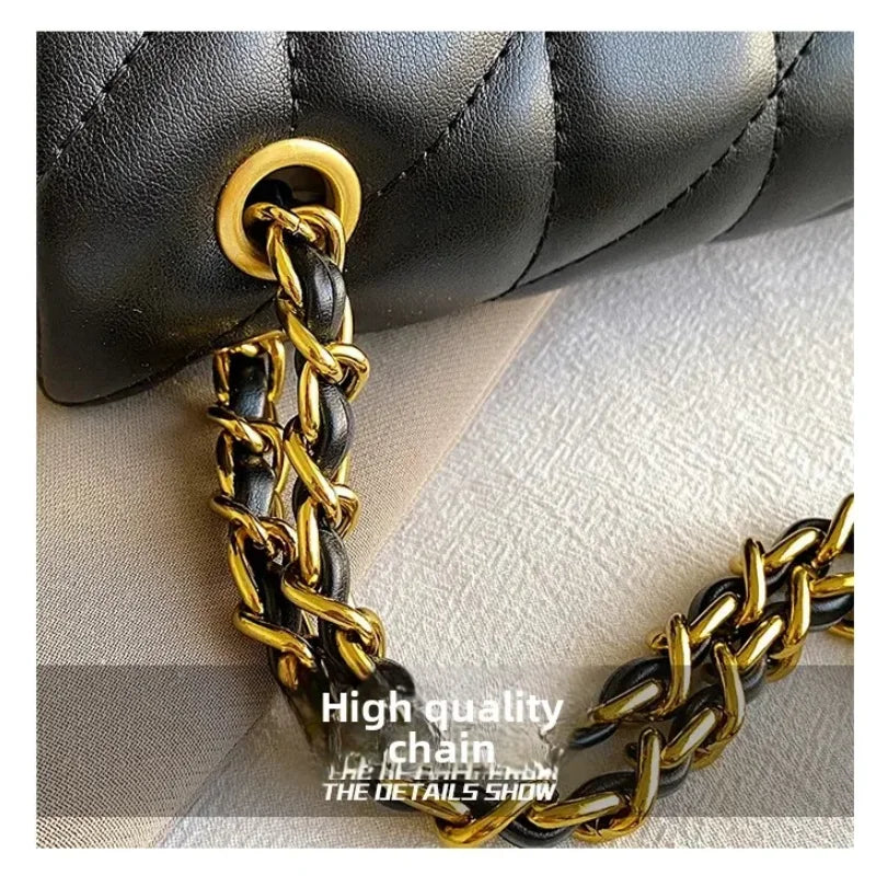 Advanced Chain Diamond Grid Bag, High-quality Women's Small Bag, Small Fragrant Style Crossbody Bag, New Bag, Shoulder Bag