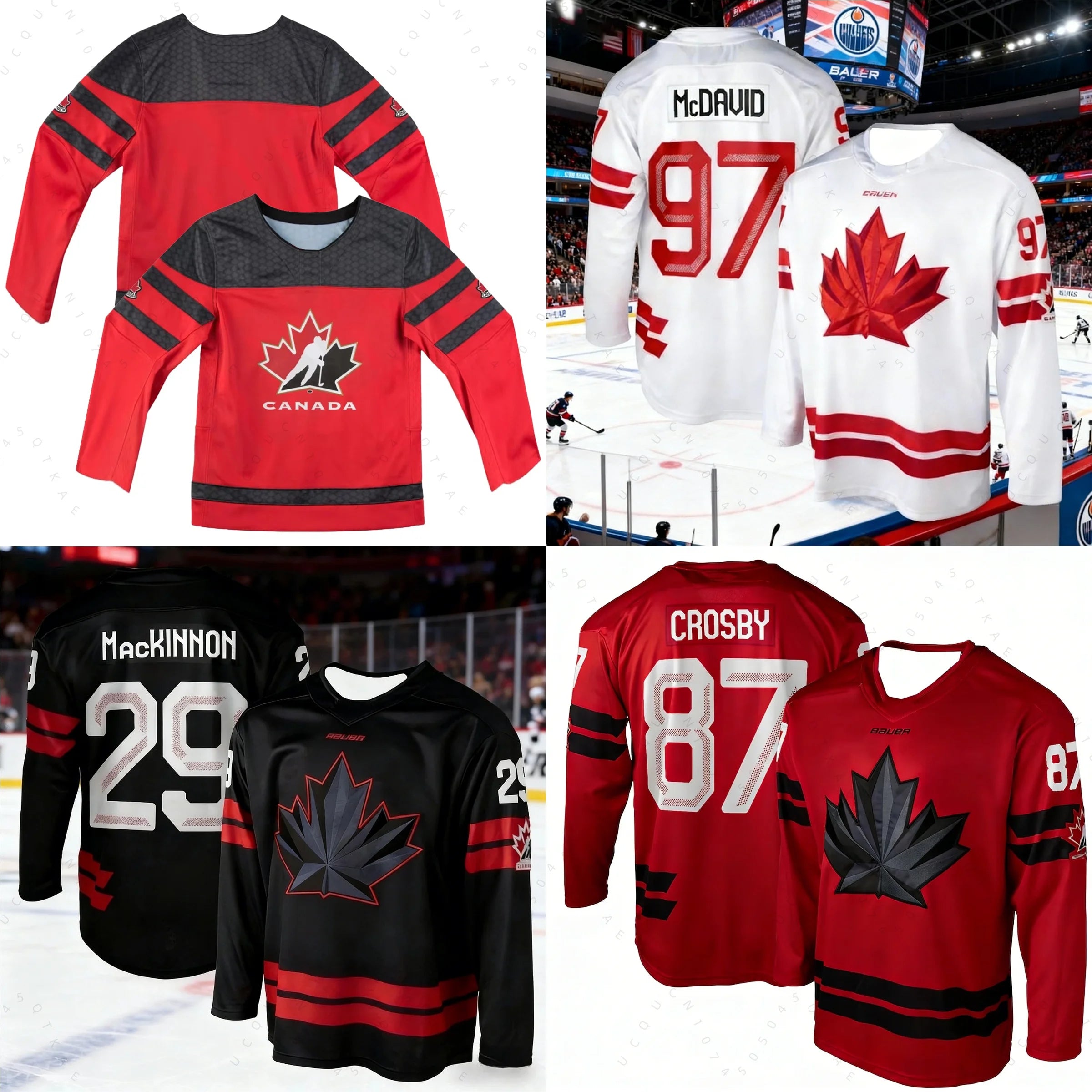 2026 New Model Arrival Canada Ice Hockey Game Jersey Mcdavid Fan Special Hockey Jersey Kit Men's Long-Sleeve Athletic T-Shirts