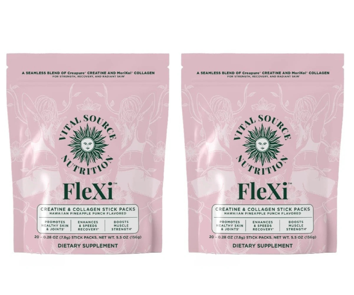 Creatine & Collagen Powder Stick Packs Supports Strength Recovery & Skin Health – Daily Nutrition Supplement  20Servings Per Bag