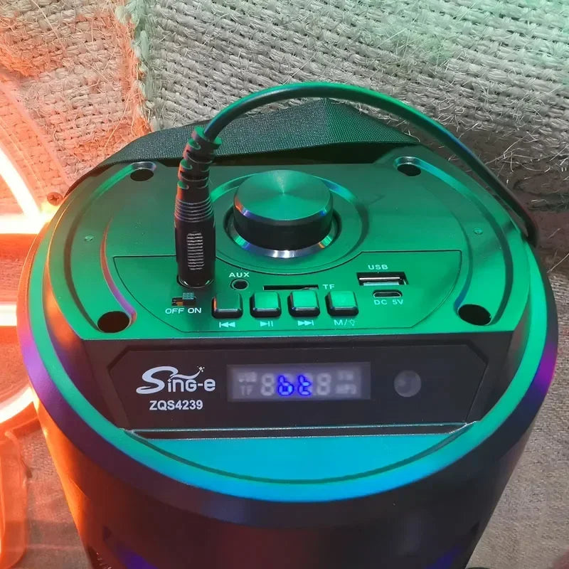 30W Wireless Column Big Power Stereo Portable Bluetooth Speaker Subwoofer Bass Party Speakers with Microphone Family Karaoke USB