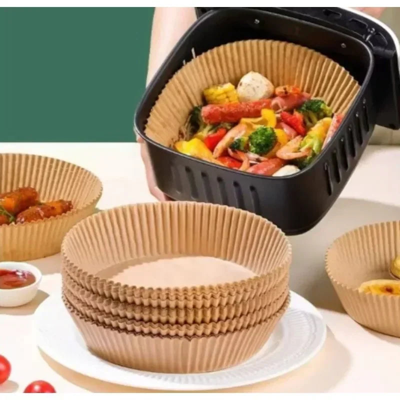 Disposable Baking Paper Hot Air Fryer Paper Airfryer Cooking Baking Reusable Oven Food Waxed Paper Foil Kitchen Tools