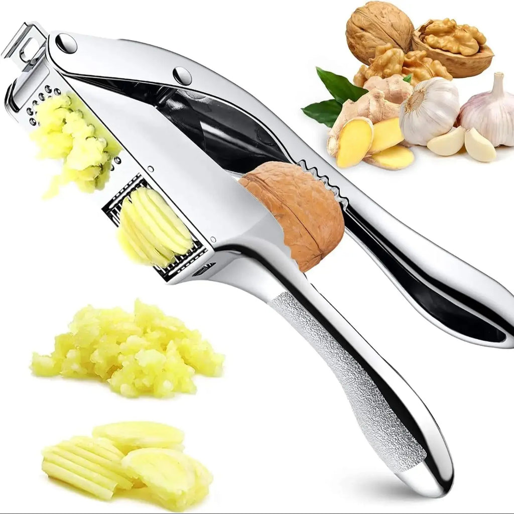 Garlic Crusher 2 in 1 stainless steel garlic minced garlic slices kitchen high quality easy to clean kitchen extrusion tool