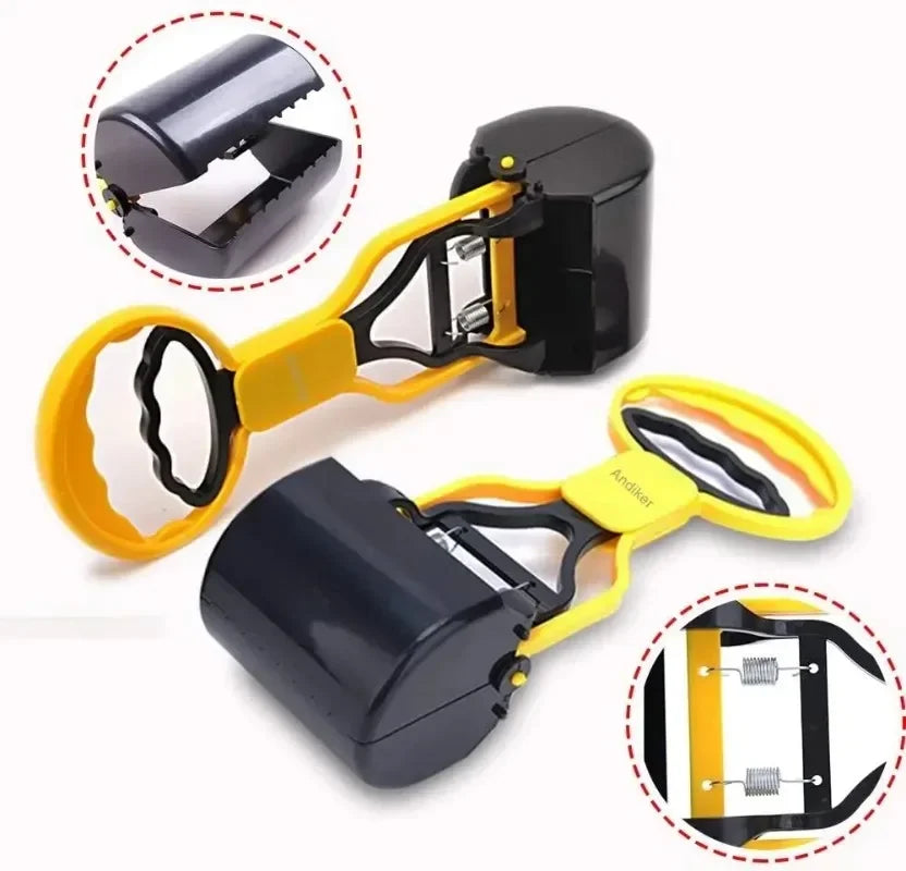Durable Plastic Portable Pet Pooper Scooper with Sawtooth Edge Dog Poop Picker for Indoor Outdoor Cleaning Tool