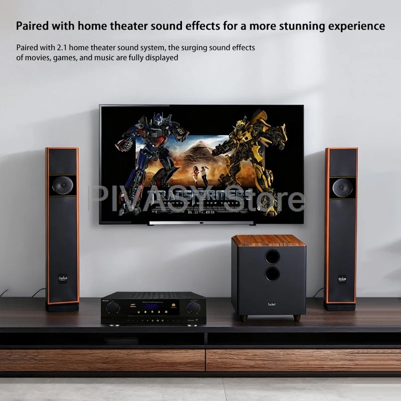 8/10/12 inch Passive Subwoofer 80-150W HiFi Sound Box 50Hz-500Hz Wooden Speakers 4-8ohm Sound System For Home Theater DJ Studio