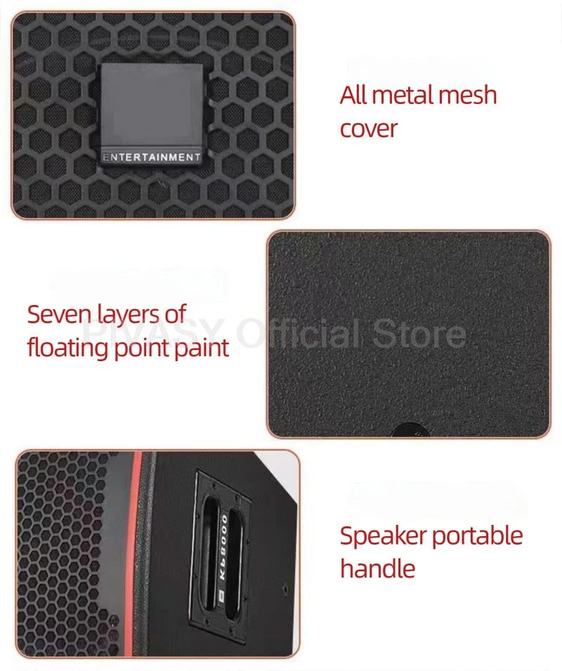 400W High Power Speakers 12 Inch Full Range Sound Box 15mm Thick Loud Speaker with Metal Mesh Audio For DJ Outdoor KTV Stage Use