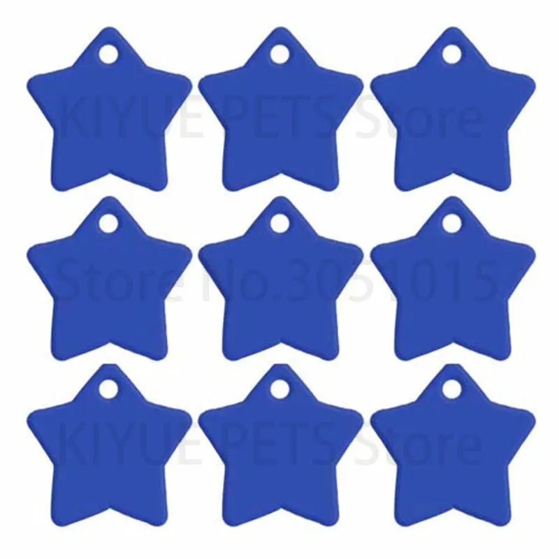 Wholesale 20Pcs Anti-lost Dog Tag For Collars Dog Name ID Tags Gifts for Dog Star Pet Collar Tags for Dog Owner Engraved Pet Tag