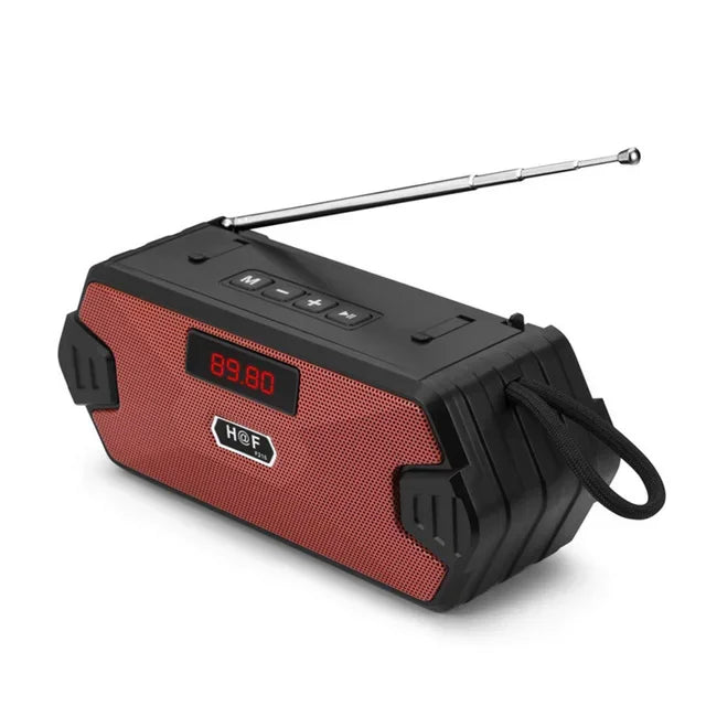 Radio FM Receiver Outdoor Portable Aux Wireless Bluetooth Speaker Subwoofer Music Sound Box Bass Hifi Blutooth Home Car Blutooth
