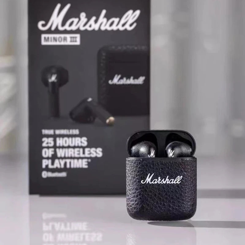 Marshall MINOR III 100%Original Earphones Wireless Bluetooth 5.1 Headphones Sports Denoise Hi-Fi Bass Subwoofer Music Headset