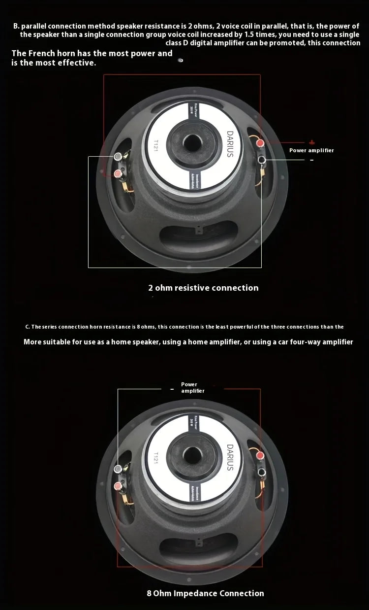 8Inch，10Inch，12Inch，1200Wattage Maximum Power Car Audio System，Double4Ohm Car Subwoofer，Subwoofer
