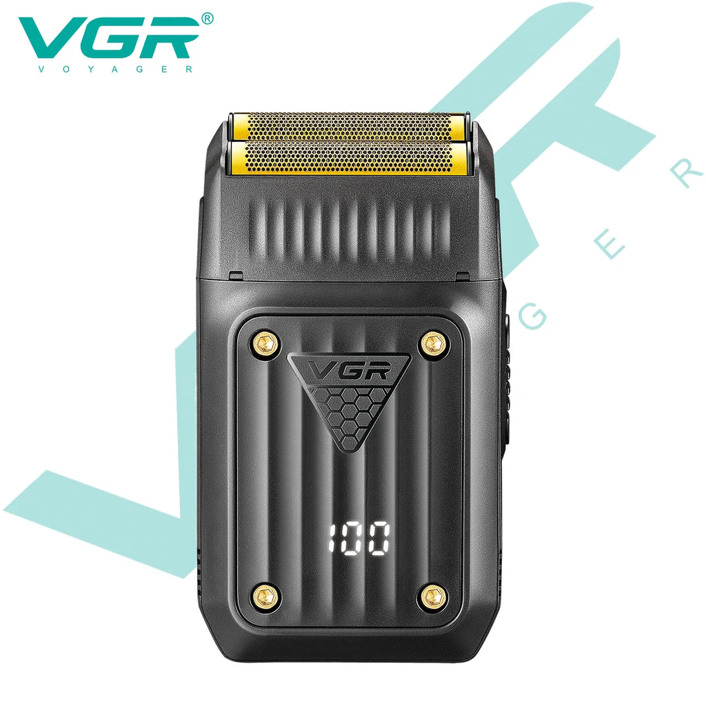 VGR V-363 Convenient Shaver Mini Body Men's Shaver Home Reciprocating Blade Shaver LED Digital High Endurance Whitening Device