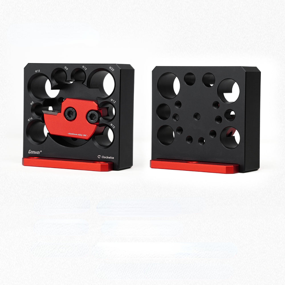 8 Holes Dowel Maker Jig Kit w/ Carbide Blades -Metric and Inch Woodworking Electric Drill Milling Dowel Round Rod Auxiliary Tool