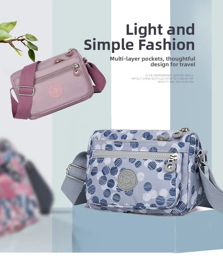 Waterproof Nylon Oxford Cloth Crossbody Bag Women's Single Shoulder Bag Versatile Durable Soft Casual Style Youth Fashion
