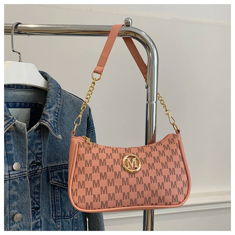 Vintage Floral Print Underarm Bag Women's Crossbody Shoulder Bag Casual Versatile Small Bag Popular Female Fashion Design